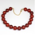  colier retro statement "Red Amber ". acetat acrilic. Italia anii' 80